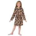 thumbnail image 6 of FORMRS Niños Bathrobe Unisex Hooded Robe Soft Plush Pajamas Sleepwear, Size 10-12T, Leopard Pattern, 6 of 7