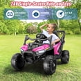 thumbnail image 5 of VIBESPARK 24V Ride on Toys for Kids, Ride on Cars with Remote Control, Powered Ride on Electric Car w/ Bluetooth, Music Player, LED Lights, Rose Red, 5 of 6