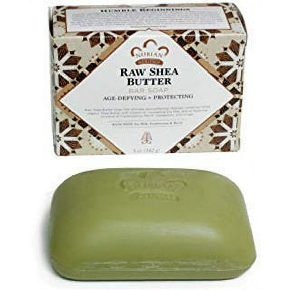 Bar Soap Raw Shea Butter, 5 Oz Bar (4 Pack) By Nubian Heritage