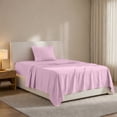 thumbnail image 3 of Lux Decor Collection Twin XL Bed Sheets - Brushed Microfiber 3 Piece Bed Sheets Set upto 16 inches Deep Pocket, Pink, 3 of 10