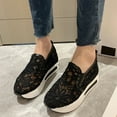 thumbnail image 2 of Dakaela Women's Slip on Platform Sneakers Mesh Breathable Casual Walking Shoes Work Wedge Loafers, 2 of 6