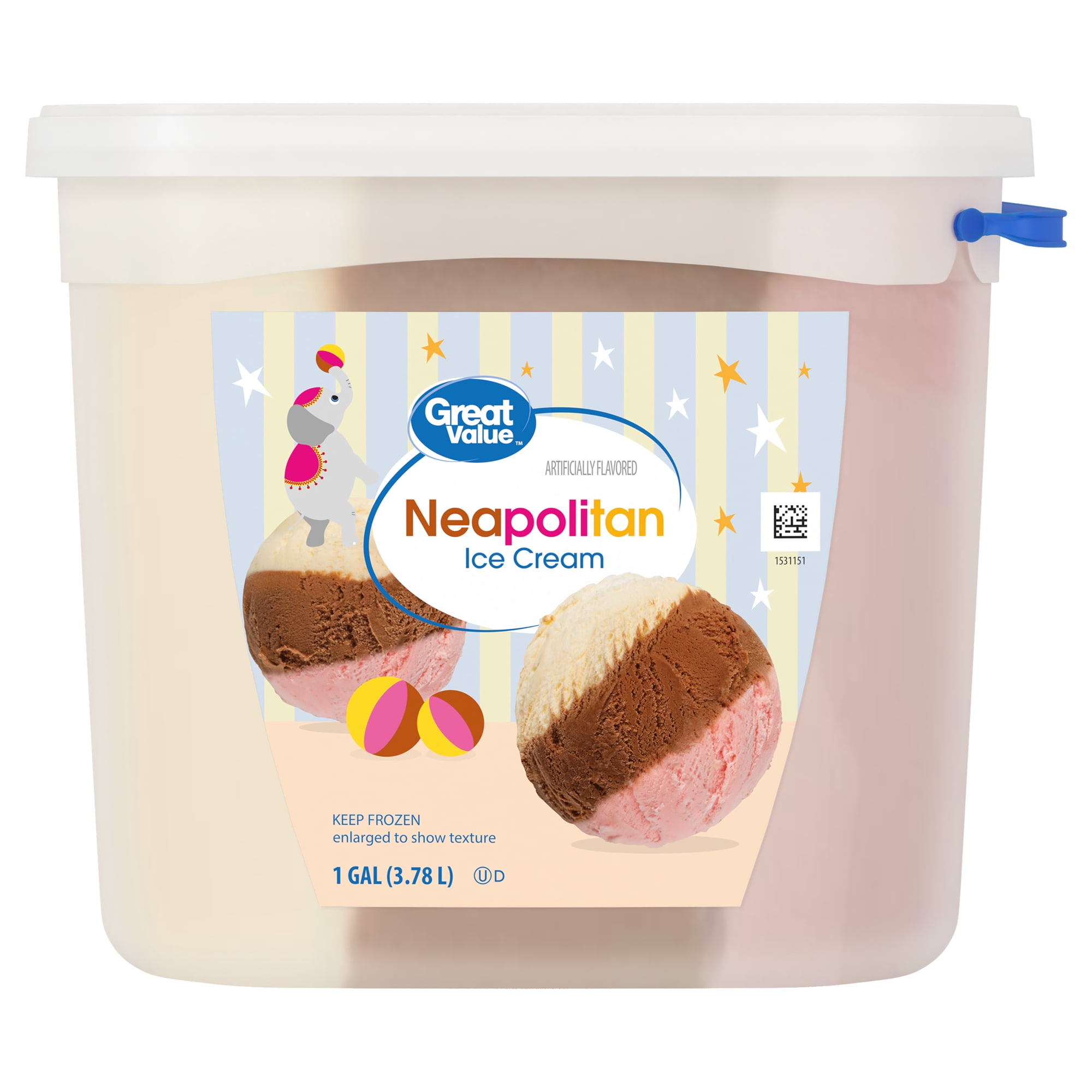 Great Value Neapolitan Ice Cream, 128 fl oz