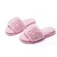 thumbnail image 1 of Pantuflas peludas para mujer, pantuflas acogedoras de felpa, zapatos de casa suaves y cálidos, zapatillas informales con perlas sólidas Wmkox8yii  hj789, 1 of 4