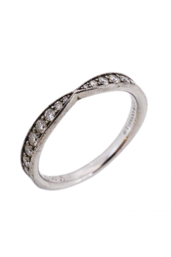 Pre-Owned Tiffany & Co. Harmony Bead Set Ring, Pt950 Platinum, 0.20ct Diamond, Size 6, Women's