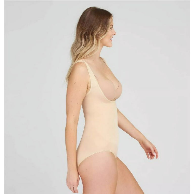 ASSETS by Spanx Remarkable Results Open Bust Brief Bodysuits Nude