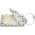 thumbnail image 4 of Rocae Hello Summer Cat for Leather Luggage Baggage Tags ID Label Privacy Cover ID Label with Stainless Steel Loop and Address Card, 4 of 5