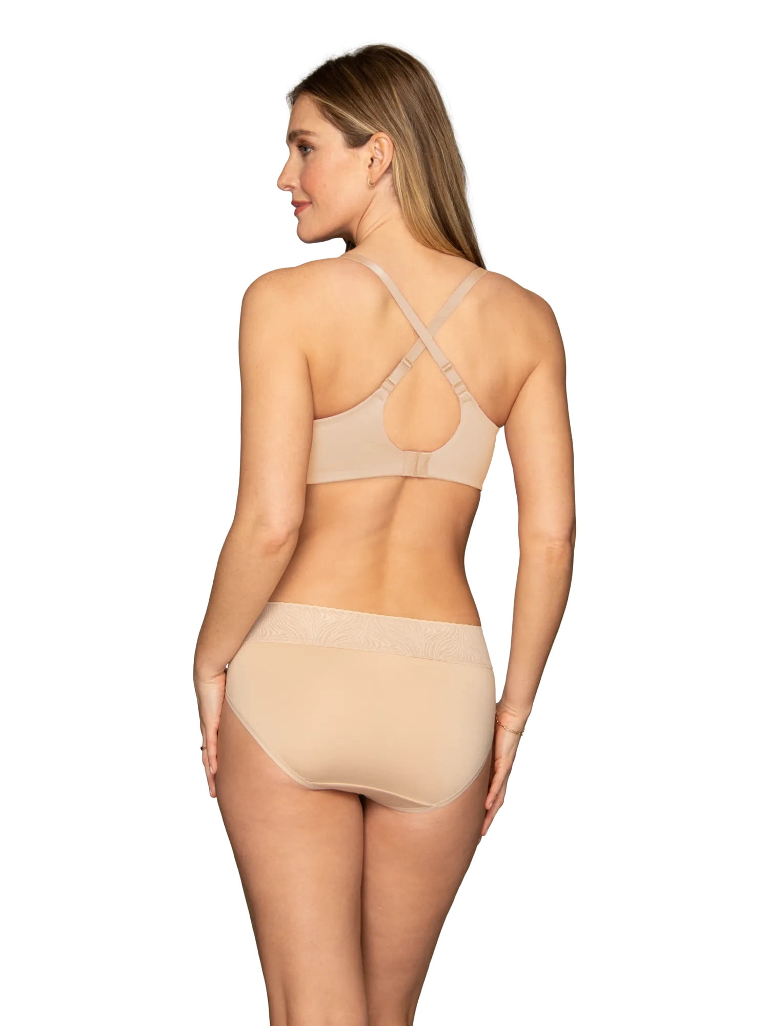 Vanity Fair Lingerie Women's Effortless Wireless Bra, Convertible Straps, Smooth Lace, Sizes S-3XL, Style 72125