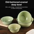 thumbnail image 3 of Yesbay Vintage Enamel Deep Soup Bowl Thickened Retro Rice Noodle Container Dishwasher Safe Serving Pot for Hot Meals, 3 of 8