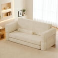 thumbnail image 1 of Sofá Doble Modular Convertible Cama Pana Salón 2Plazas 160x180x60 Beige, 1 of 8
