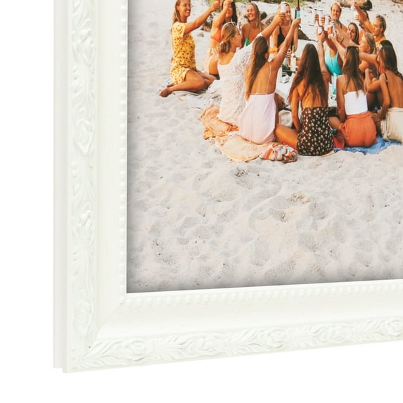 ArtToFrames 12" x 27" Classic White Picture Frame, 12x27 inch White Wood Poster Frame (WOM-5004), Pack