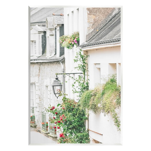 Town Street Blooming Vines Town & City Photograph Unframed Art Print Wall Art