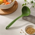 thumbnail image 4 of Silicone Soup Ladle with Long Handle, Green, for Non-Stick Cookware, Kitchen Utensil, 4 of 4