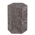 thumbnail image 3 of BIDK Home Hexagon Wooden Side Table - 18.75" - Charcoal Gray, 3 of 6
