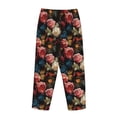 thumbnail image 5 of Xecao Rose Flowers Women's Straight Lounge Pajama Pants: The Epitome of Relaxed Sleepwear, 5 of 9