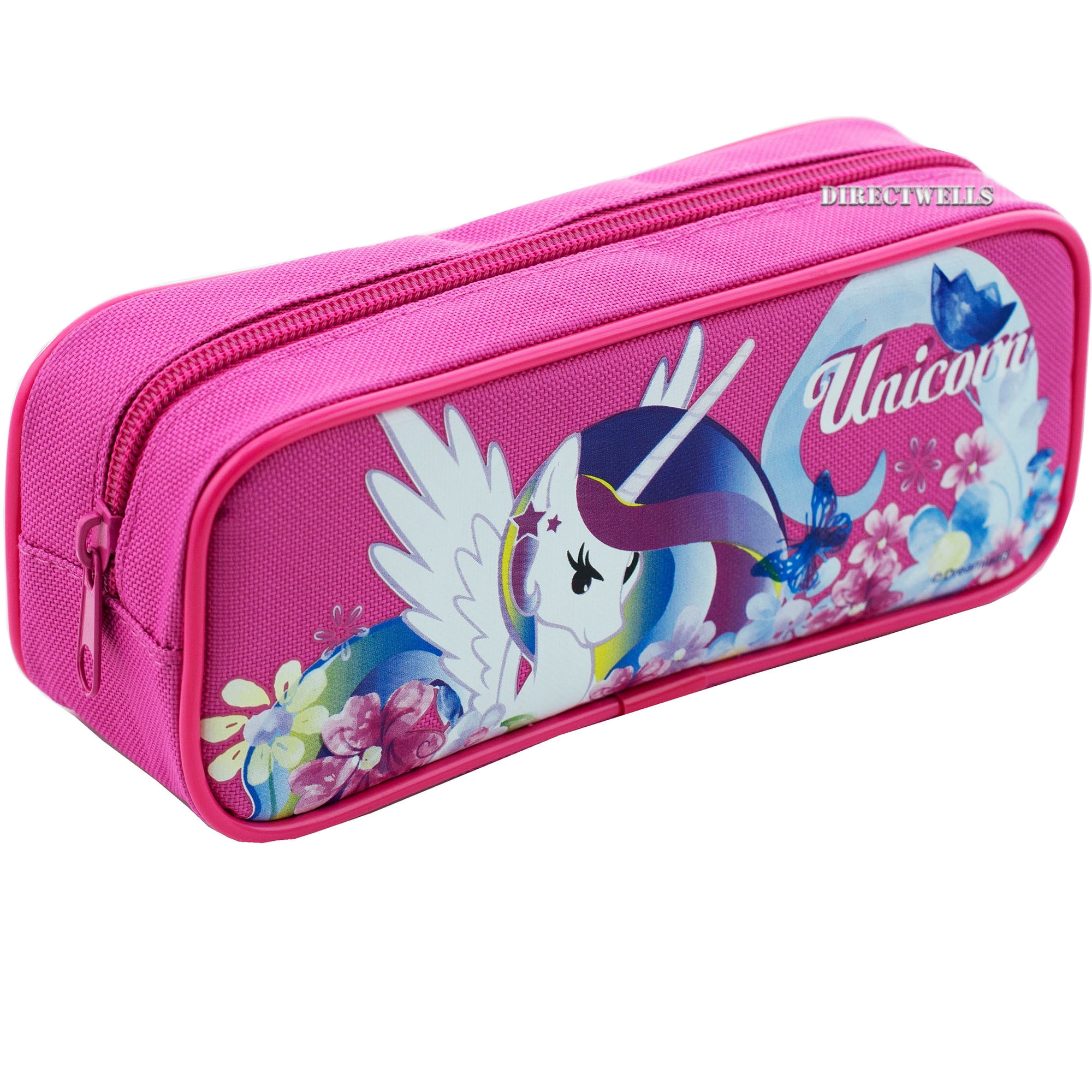 Unicorn Single Zipper Pink Pencil Case