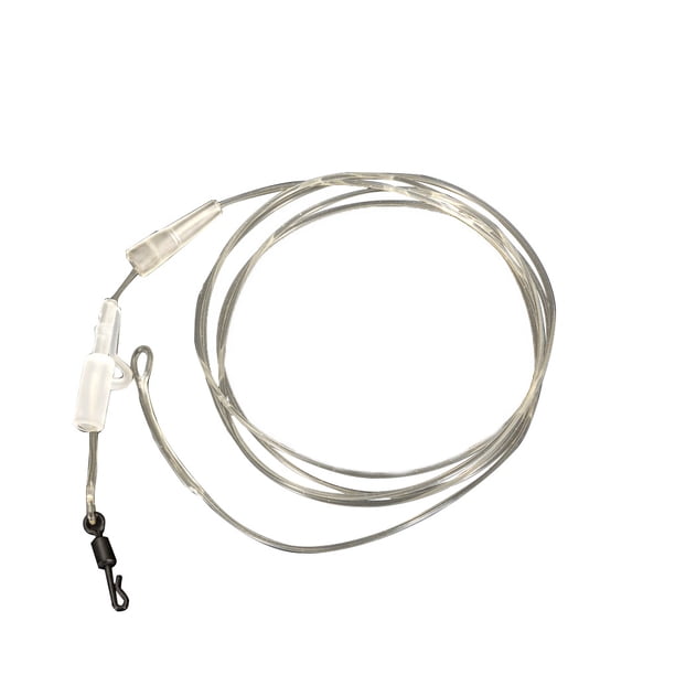 Sonducket Conexión de línea de pesca agua dulce 45LB bolsillo que lleva cable de pescado al aire libre principiante cebo profesional accesorio Pescar Blanco transparente