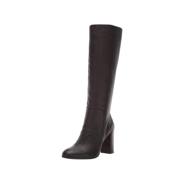 justin leather high heel knee boot