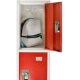 thumbnail image 2 of Adiroffice 72" Stainless Steel 4-Door Storage Locker for School with Keys and Hangers, Red, 2 of 8