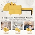 thumbnail image 6 of AECOJOY Sofa Bed, 38" Extra-Wide 3-in-1 Convertible Pull-Out Single Sofa with Adjustable Backrest and Cup Holder, Yellow, 6 of 10