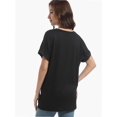 thumbnail image 6 of Women's Tshirts Casual V Neck Short Sleeve Loose Summer Tunic Tops, 6 of 6