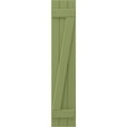 thumbnail image 5 of Ekena Millwork 10 1/2"W x 82"H Americraft Three Board (2 Batten) Exterior Real Wood Joined Board-n-Batten Shutters w/ Z-Bar (Per Pair), Moss Green, 5 of 10