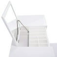 thumbnail image 4 of Topbuy 2 Drawers Make-up Mirror Set Vanity Dressing Table Flip-type Desktop with Stool White, 4 of 10