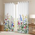 thumbnail image 2 of Homewish Kawaii Rustic Flower Black Out Curtains,Country Farmhouse Lodge Curtains Pack of 2 (42x63 Each),Blue Green White Bedroom Curtains For Girl,Microfiber Bedroom Decor, 2 of 6