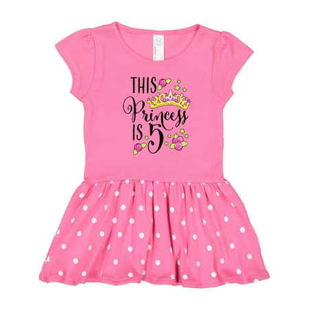 

Inktastic This Princess is Five- 5th Birthday Gift Toddler Girl Dress