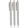 thumbnail image 1 of 3 Stylos Bille En Mtal Avec Diamants En Cristal Tincelant (argent) Avec Recharge D'encre Noire De 0,7 Mm, Stylo Clic, Fournitures De Bureau Pour, 1 of 5