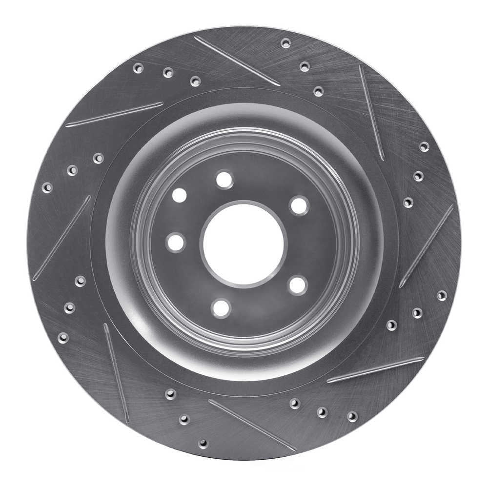 Dynamic Friction Company 631-68013L DFC Brake Rotor - Drilled And Slotted - Silver