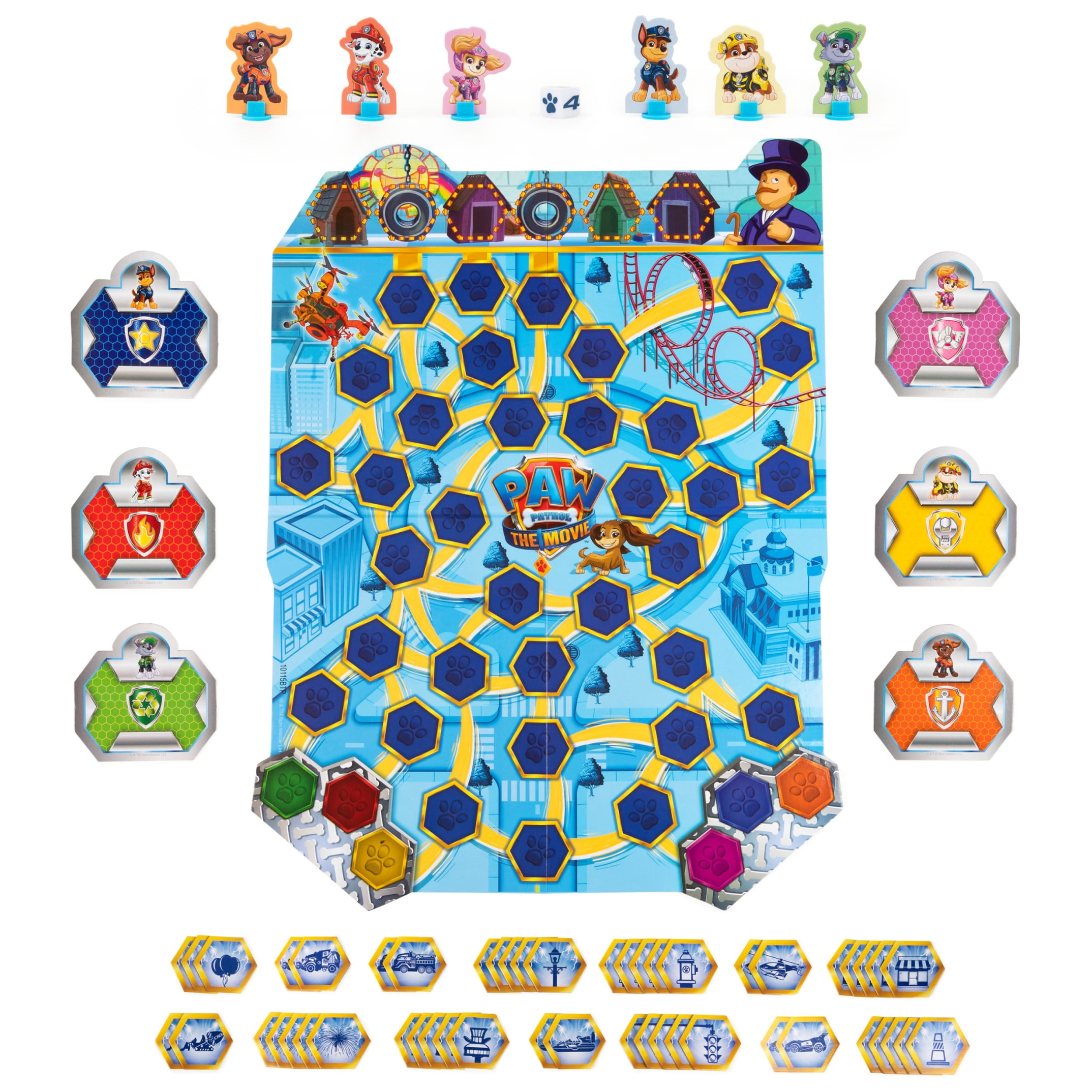PAW Patrol The Movie, Adventure City Lookout Board Game for Preschoolers and Kids Ages 4 and up
