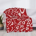thumbnail image 3 of Honeii Question Marks1 print throw blanket, crafted from cozy cotton flannel, offers versatile home decor as a bedding suitable for all seasons.-50"x40", 3 of 6