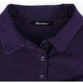 thumbnail image 7 of Bimba Womens Henley Crop Top With Collar Solid Elastic Hem Crop Tee Blouse, 7 of 7