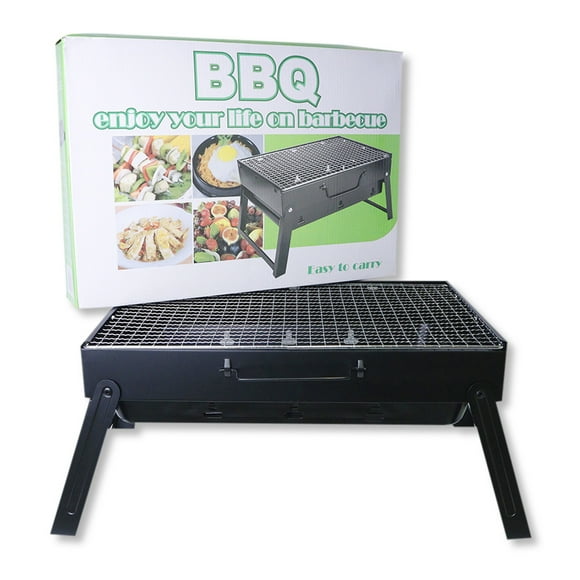 Asador de Carbón CM-TOP Plegable de Acero Inoxidable Parrilla Portátil de Carbón Vegetal