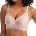 thumbnail image 4 of VISALY Seamless Wirefree Comfort Bra: Ultra-Soft Fabric, Tagless Design, Light Support Construction, Pink,S, 4 of 6