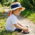 thumbnail image 6 of Xfvqtps Kids Sun Hat with Neck Flap Boys Girls Summer Hat Adjustable Strap Wide Brim Mesh Breathable Beach Sun Protection Bucket Hat, 6 of 6