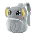 thumbnail image 2 of ATAIKU Toddler Backpacks for Boys and Girls 2-5 Years, 10 Inch Plush Backpack 3D Animal Cartoon Mini Backpack for Preschool Kindergarten - Elephant, 2 of 8