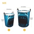 thumbnail image 2 of Lsque Open-Mouthed Shark pattern Laundry Hamper Basket, Tall Woven Rope Hamper Basket for Clothes, Lightweight Storage Basket, Collapsible Waterproof-, 2 of 8