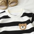 thumbnail image 6 of mgoYE Baby Boy Clothes 12-18 Months Boy Boy Girls Toddler Summer Outfit Striped T-shirt Soft Toddler Boy Summer Clothes 6 12 18 Months 2 3 4 5 T Short Set(Khaki,7-8 Years), 6 of 7