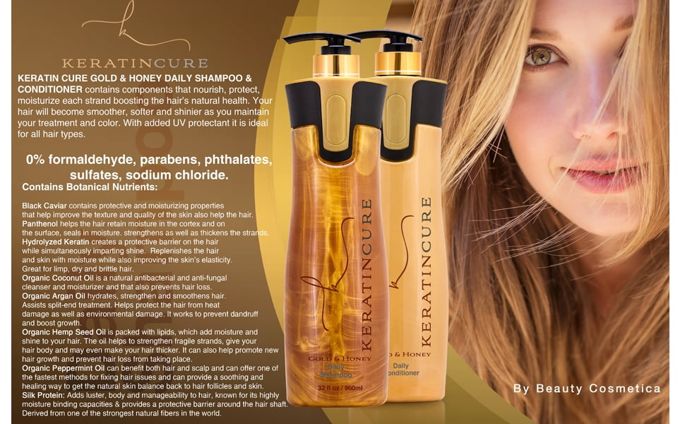 Keratin Cure Sulfate Free Shampoo Conditioner 32 Oz Set Best