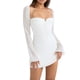 thumbnail image 1 of TRKIYQC Vestido de Manga Larga para Mujer con Tirantes Ajustables, Ropa de Verano de Malla Transparente de Color Sólido TRKIYQC casual, 1 of 5
