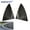 Carbon Fiber Copy, variant on 2pcs Car Rear Window Louver Spoiler Panel Scoops Air Vent Triangle Blinds Fit For Tesla Model 3 2017-2021 ABS