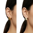 thumbnail image 4 of White Gold Plated Earrings Small Chunky Earrings for Women Trendy Zirconia Hypoallergenic Cute Thick Hoops Earing Jewelry for Women Gifts 2Pairs, 4 of 8