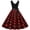 Red, variant on Fesfesfes Women Gowns A Line Flare Vintage Dress Prom Swing Sleeveless Polka Dot Printing Party Dress Under $10
