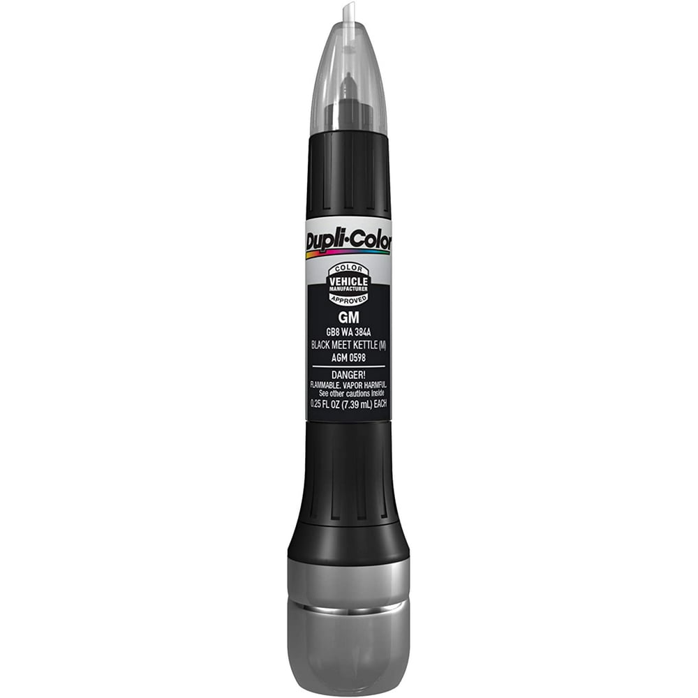 DupliColor AGM0598 Metallic Black Meet Kettle Scratch Fix Allin1 TouchUp Pen