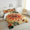 thumbnail image 3 of Bohemian Groovy Twin Size Comforter Set ,Vintage Daisy Flowers Bedding Set Teens,Bohemian Hippy Indie 1960S 1970S Duvet Set,Botanical Floral Down Comforter, 3 of 6