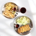 thumbnail image 4 of Fried Chicken and Pork Chop Plate, Stainless Steel Round Salad Plate, Dessert Cake Plate with Rack, 4 of 5