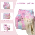 thumbnail image 2 of Recaceik Bean Bag Chair, 37" Rainbow Giant BeanBags, Faux Fur Cover & Sponge Filling, Comfy Chair with Armrest for Bedroom, Dorm, Apartment, 2 of 10