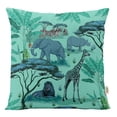 thumbnail image 1 of VargottamSquare Pillow Cover - Decorative Pillow Covers24x24 Inches,PrintedTeal BlueThemePillowcase, DecorativeSquareCushionCovers, 1 of 1