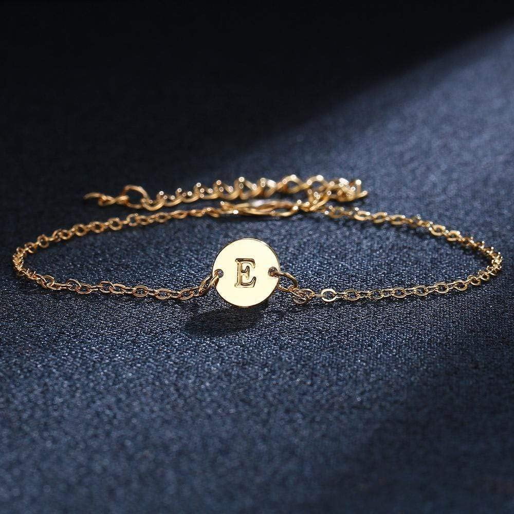 letter e anklet